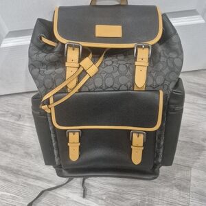 COACh Black and Tan Men's Backpack